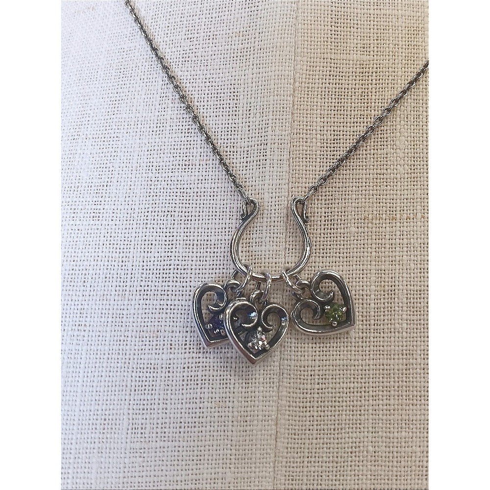 1 James Avery Sterling Heart Charm Pendant with Colored Gemstones - Birthstones - Picture 4 of 13